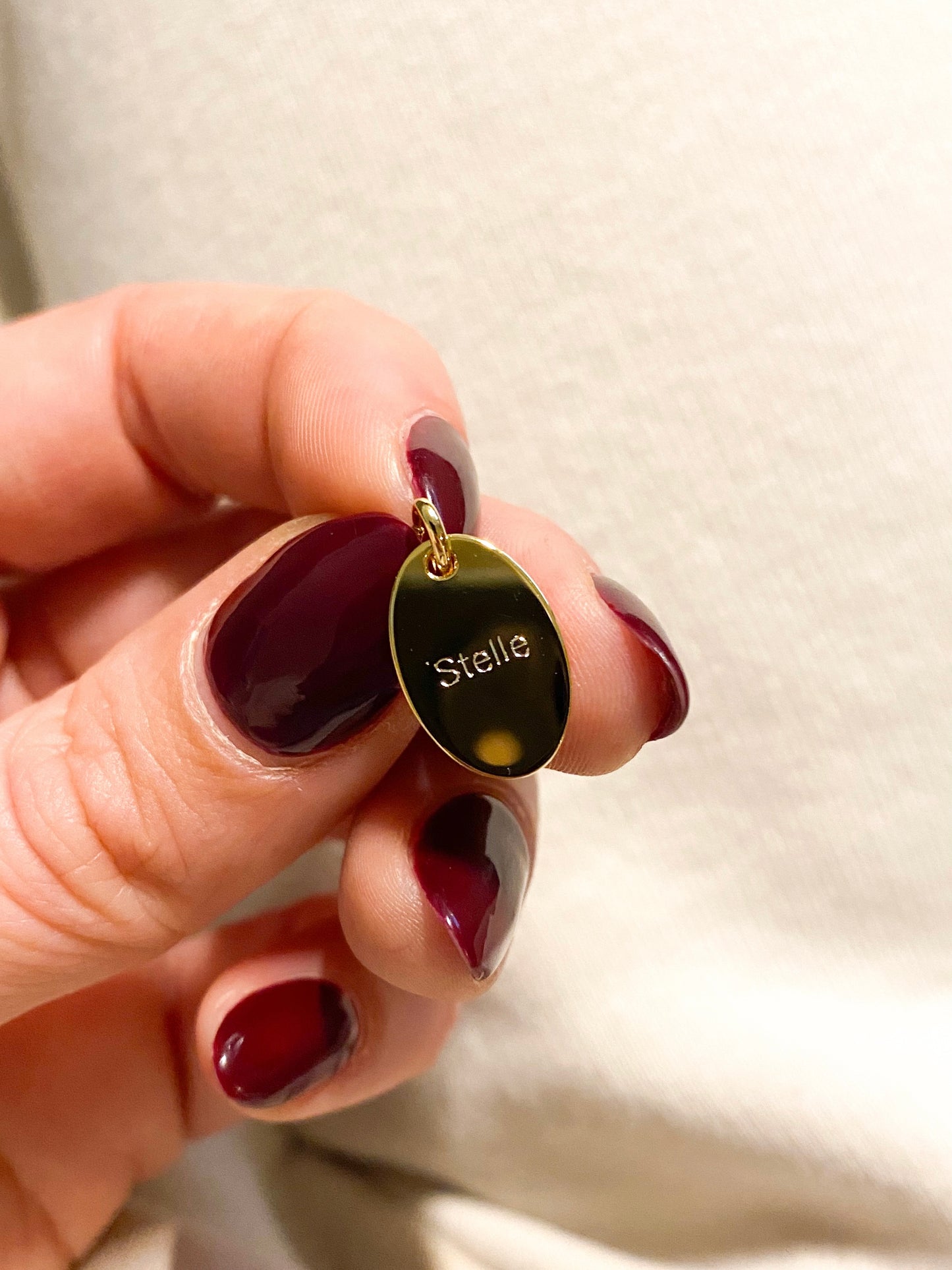 Engraved Charm Oval