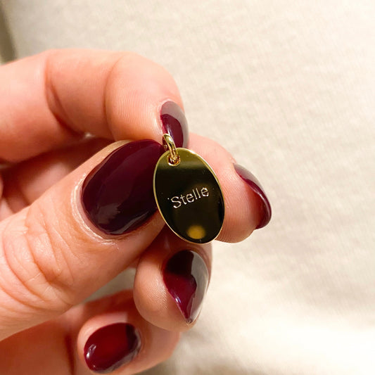 Engraved Charm Oval