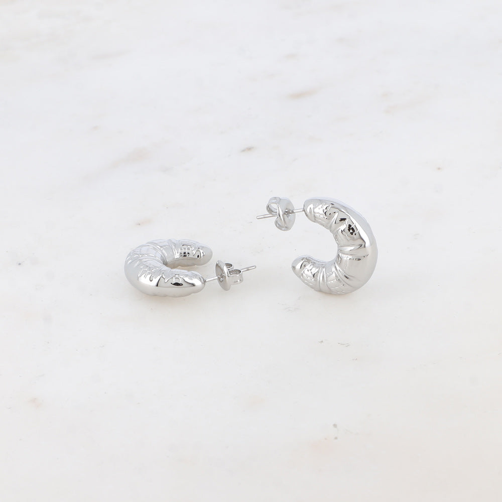 Earrings Croissant Silver