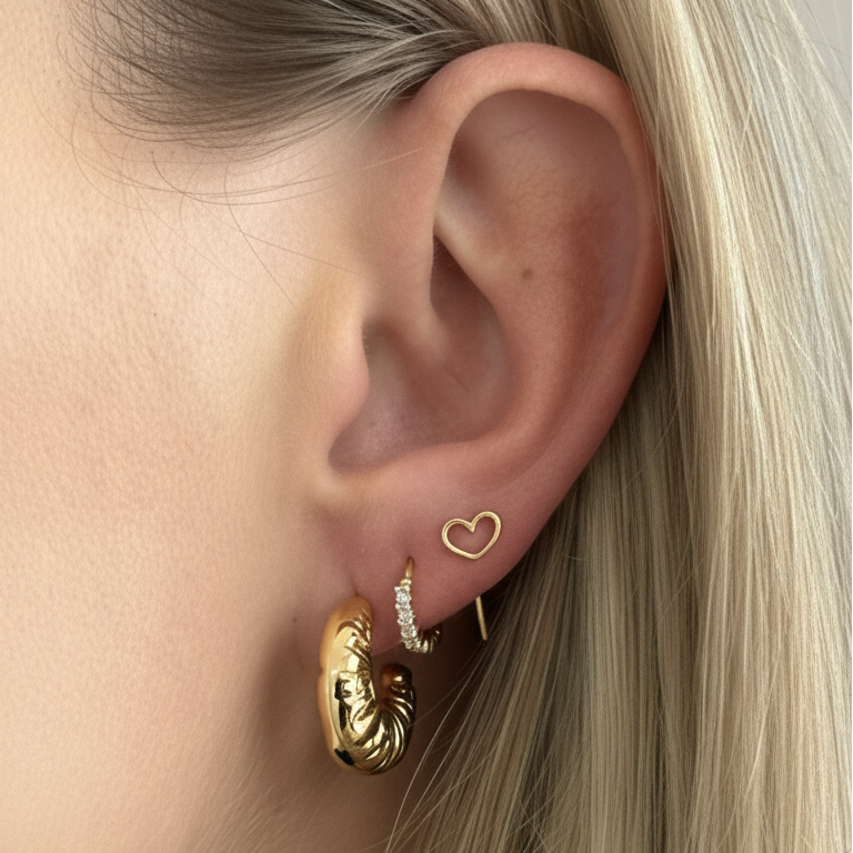 Earrings Croissant Gold