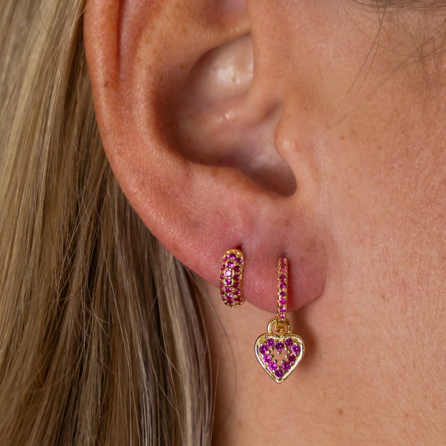 Hoop Jill Love Pink Gold