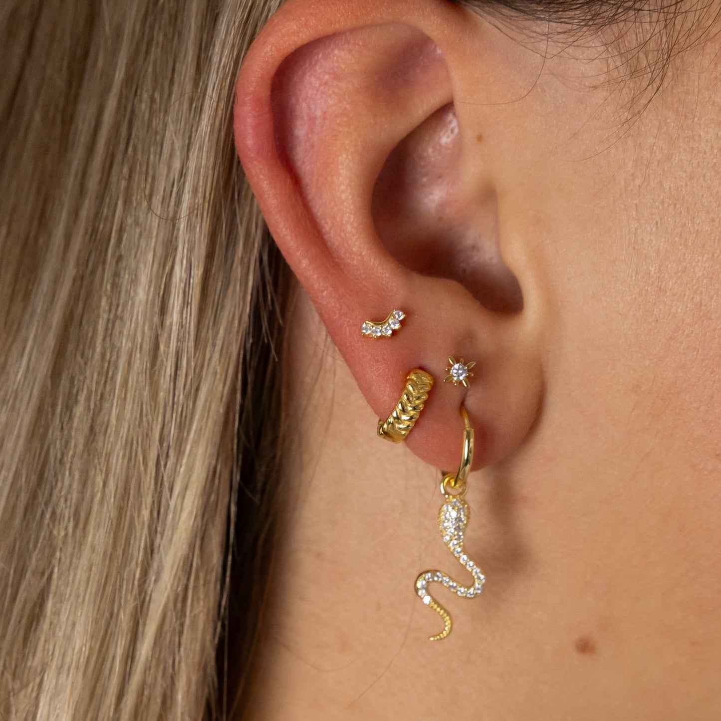 Stud Flash White Gold