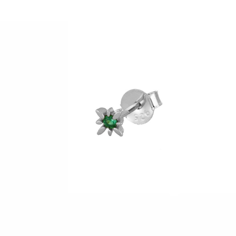 Stud Flash Green Silver