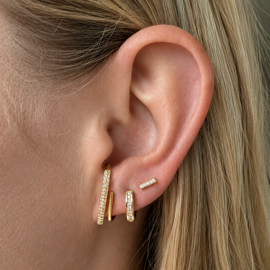 Stud Céline Gold