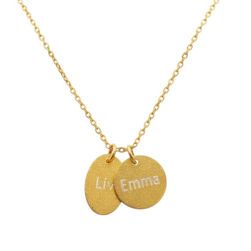 Engraved Necklace Sparkle 2 Charms