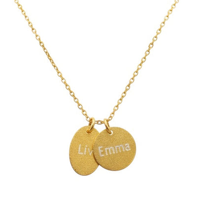 Engraved Necklace Sparkle 2 Charms