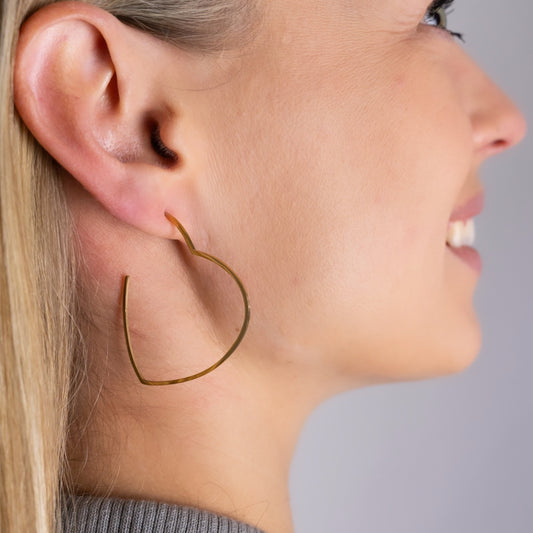 Earrings Big Heart Gold