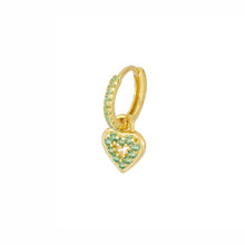 Load image into Gallery viewer, Hoop Jill Love Green Gold
