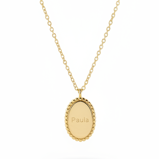 Engraved Necklace Star