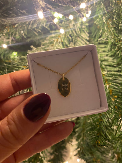 Engraved Charm Oval