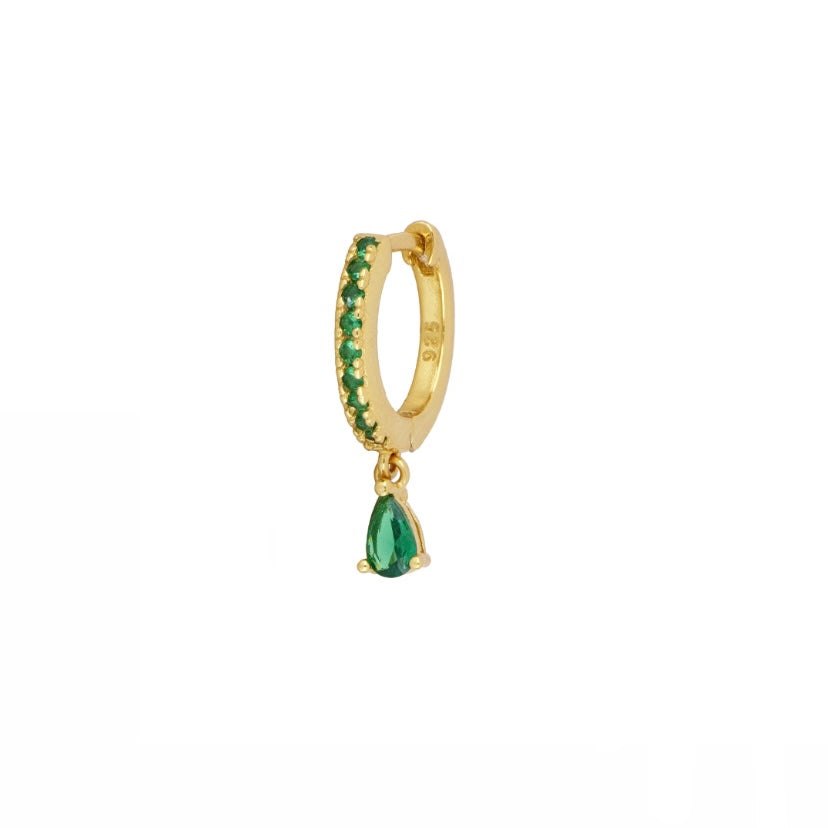 Hoop Drop Green Gold