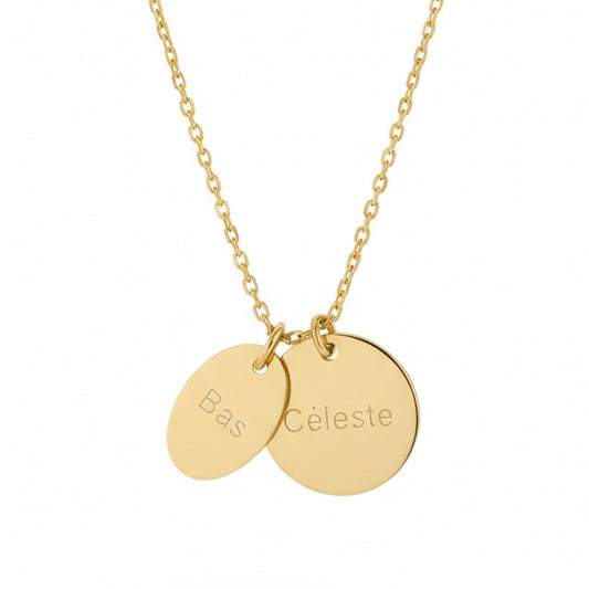 Engraved Necklace Shine 2 Charms