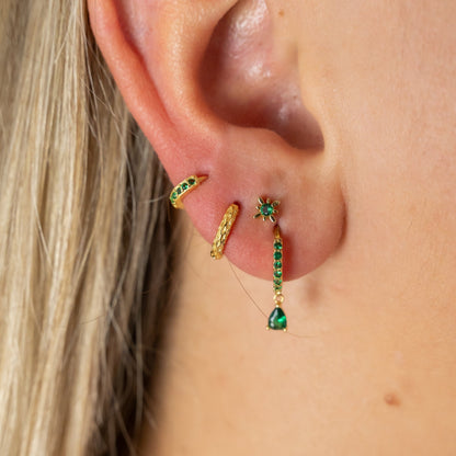 Hoop Drop Green Gold