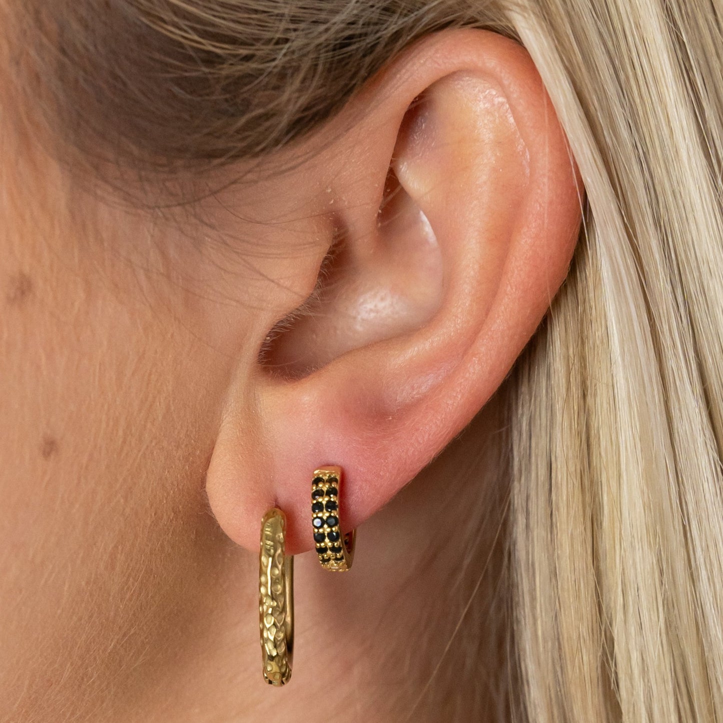 Hoop Romy Black Gold