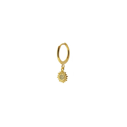 Hoop Flower Shine Gold