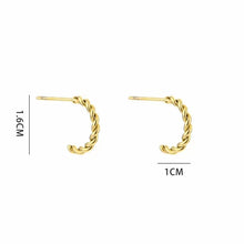 Load image into Gallery viewer, Earrings Twist Gold
