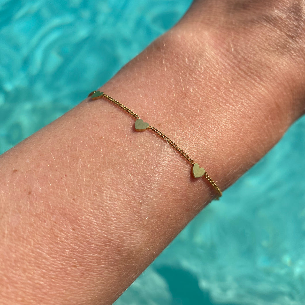 Bracelet Cute Hearts Gold