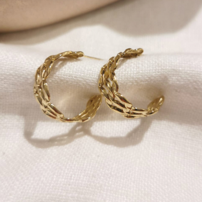 Earrings Rosette Gold