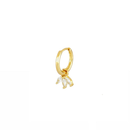 Hoop Flora White Gold
