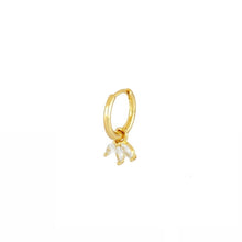 Load image into Gallery viewer, Hoop Flora White Gold
