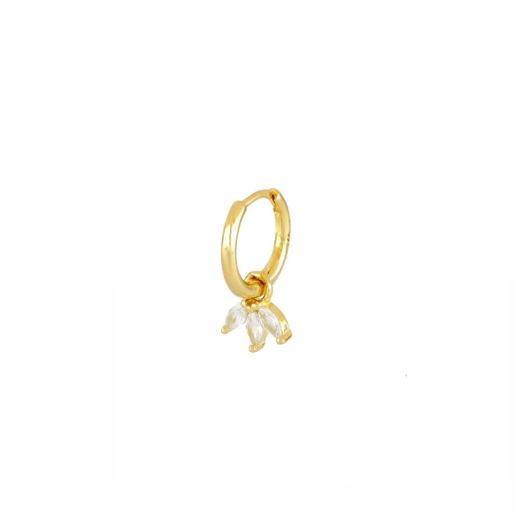 Hoop Flora White Gold