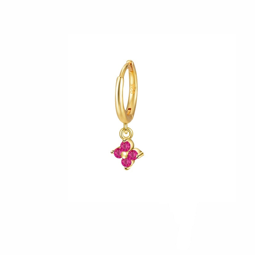 Hoop Flower Pink Gold