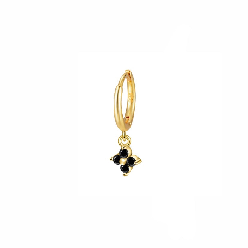 Hoop Flower Black