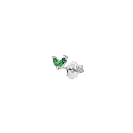 Stud Fia Green Silver