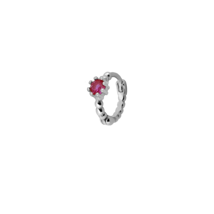 Hoop Fay Pink Silver